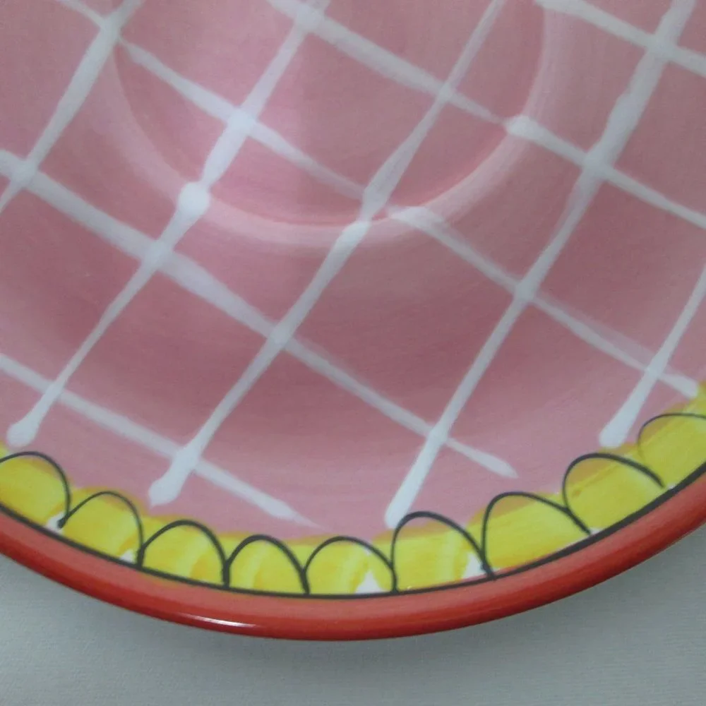 Blond Amsterdam Set 4 multi color Large Saucer Lunch Appetizer Plates 7.5